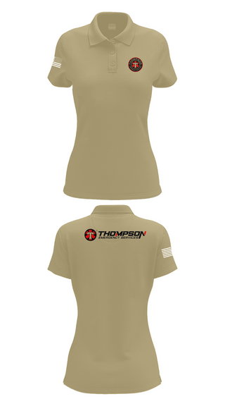 Womens Short Sleeve Performance Polo, Thompson EMS, , Teamtime, Team time, sublimation, custom sports apparel, team uniforms, spirit wear, spiritwear, sports uniforms, custom shirts, team store, custom team store, fundraiser sports, apparel fundraiser