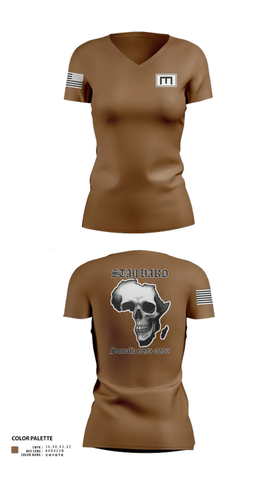 180th ESC 85652758 Women's Short Sleeve V-neck Shirt - 22
