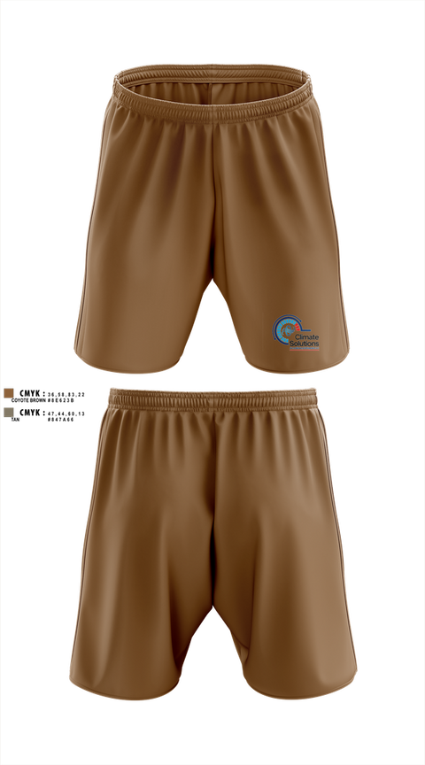 Athletic Shorts With Pockets, Climate Solutions Air conditioning & Refrigeration LLC, , Teamtime, Team time, sublimation, custom sports apparel, team uniforms, spirit wear, spiritwear, sports uniforms, custom shirts, team store, custom team store, fundraiser sports, apparel fundraiser