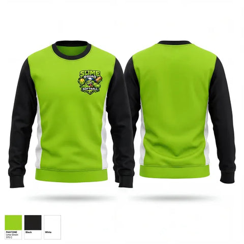 Crew Neck Sweatshirt, Slime Squad, Softball, Teamtime, Team time, sublimation, custom sports apparel, team uniforms, spirit wear, spiritwear, sports uniforms, custom shirts, team store, custom team store, fundraiser sports, apparel fundraiser