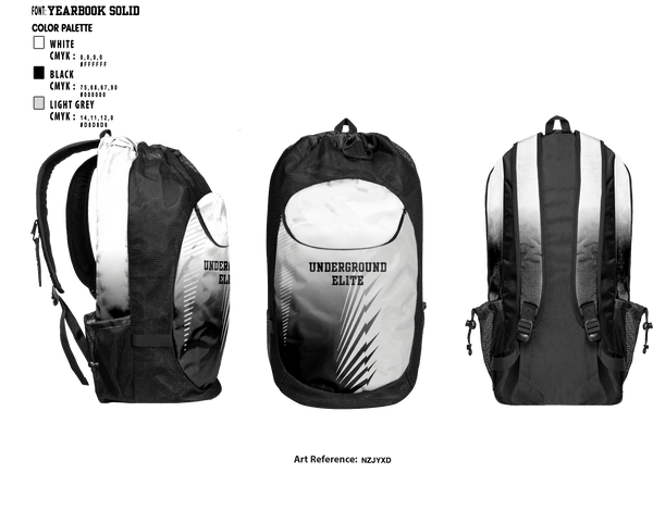 Gear Bag, UnderGround Elite, Men's Basketball, Teamtime, Team time, sublimation, custom sports apparel, team uniforms, spirit wear, spiritwear, sports uniforms, custom shirts, team store, custom team store, fundraiser sports, apparel fundraiser