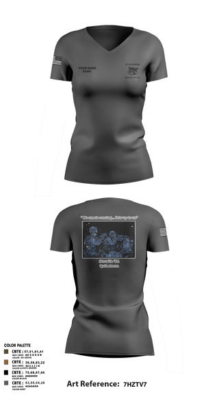 Women's Short Sleeve Vneck Shirt, Charger Co. / 2-112th Infantry Battalion, National Guard, Teamtime, Team time, sublimation, custom sports apparel, team uniforms, spirit wear, spiritwear, sports uniforms, custom shirts, team store, custom team store, fundraiser sports, apparel fundraiser
