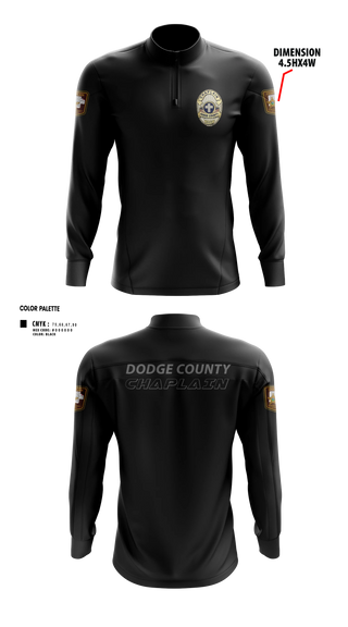 Quarter Zip Jacket, Dodge County Sheriff's Office, Police, Teamtime, Team time, sublimation, custom sports apparel, team uniforms, spirit wear, spiritwear, sports uniforms, custom shirts, team store, custom team store, fundraiser sports, apparel fundraiser