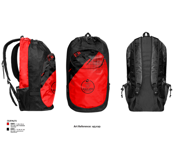 Gear Bag, Ballard Basketball, Men's Basketball, Teamtime, Team time, sublimation, custom sports apparel, team uniforms, spirit wear, spiritwear, sports uniforms, custom shirts, team store, custom team store, fundraiser sports, apparel fundraiser
