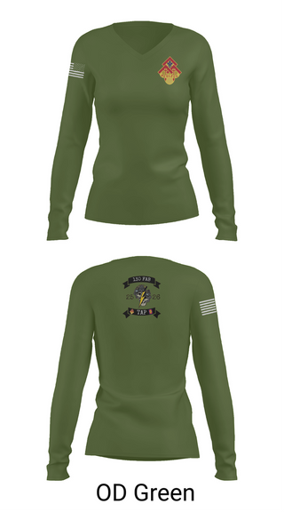 Womens Long Sleeve Vneck Shirt, 130th FAB Target Acquisition Platoon, , Teamtime, Team time, sublimation, custom sports apparel, team uniforms, spirit wear, spiritwear, sports uniforms, custom shirts, team store, custom team store, fundraiser sports, apparel fundraiser