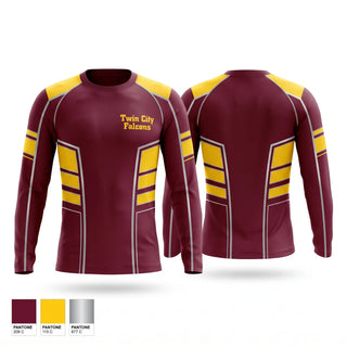Long Sleeve Performance Shirt, Twin City Falcons, Football, Teamtime, Team time, sublimation, custom sports apparel, team uniforms, spirit wear, spiritwear, sports uniforms, custom shirts, team store, custom team store, fundraiser sports, apparel fundraiser