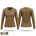 Lima Co. 3rd Bat. 2nd Mar. Div. Women's Long Sleeve V-neck Shirt - 1