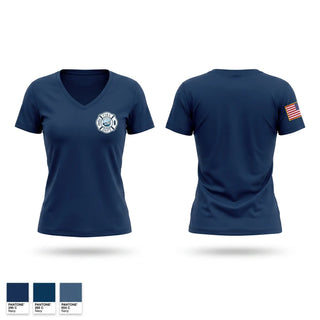 Womens Short Sleeve Vneck Shirt, Newport Fire Department, Fire Department, Teamtime, Team time, sublimation, custom sports apparel, team uniforms, spirit wear, spiritwear, sports uniforms, custom shirts, team store, custom team store, fundraiser sports, apparel fundraiser