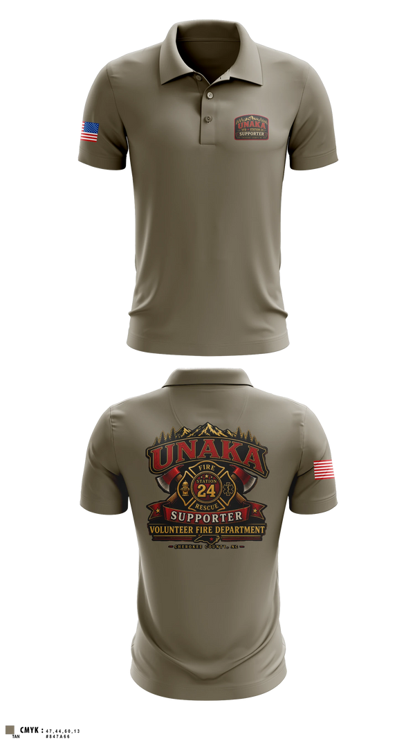 Short Sleeve Performance Polo, Unaka Volunteer Fire Department, Fire Department, Teamtime, Team time, sublimation, custom sports apparel, team uniforms, spirit wear, spiritwear, sports uniforms, custom shirts, team store, custom team store, fundraiser sports, apparel fundraiser