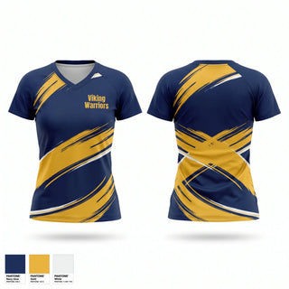 Womens Short Sleeve Vneck Shirt, Viking Warriors, Baseball, Teamtime, Team time, sublimation, custom sports apparel, team uniforms, spirit wear, spiritwear, sports uniforms, custom shirts, team store, custom team store, fundraiser sports, apparel fundraiser