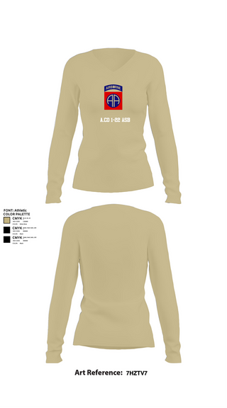 Womens Long Sleeve Vneck Shirt, A.Co 1-22 ASB, , Teamtime, Team time, sublimation, custom sports apparel, team uniforms, spirit wear, spiritwear, sports uniforms, custom shirts, team store, custom team store, fundraiser sports, apparel fundraiser