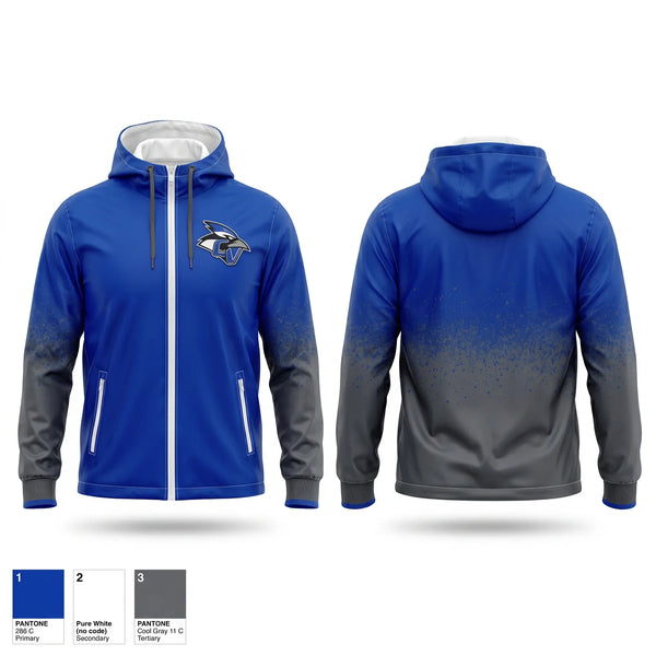 Windbreaker, Conemaugh Valley Bluejays Football, Spirit Store, Teamtime, Team time, sublimation, custom sports apparel, team uniforms, spirit wear, spiritwear, sports uniforms, custom shirts, team store, custom team store, fundraiser sports, apparel fundraiser