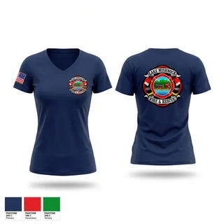 Womens Short Sleeve Vneck Shirt, Lake Mishnock Fire Rescue, Fire Department, Teamtime, Team time, sublimation, custom sports apparel, team uniforms, spirit wear, spiritwear, sports uniforms, custom shirts, team store, custom team store, fundraiser sports, apparel fundraiser