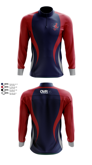 Quarter Zip Jacket, Ohio Valley Region Volleyball, Women's Volleyball, Teamtime, Team time, sublimation, custom sports apparel, team uniforms, spirit wear, spiritwear, sports uniforms, custom shirts, team store, custom team store, fundraiser sports, apparel fundraiser