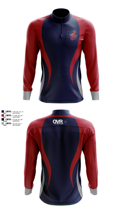 Ohio Valley Region Volleyball 78504074 Quarter Zip Jacket - 1