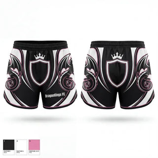 Womens Shorts, DragonKings FC, Men's Soccer, Teamtime, Team time, sublimation, custom sports apparel, team uniforms, spirit wear, spiritwear, sports uniforms, custom shirts, team store, custom team store, fundraiser sports, apparel fundraiser