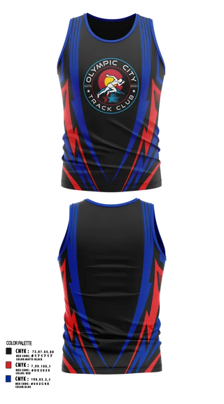 Tank Top, Olympic City Track Club, Track & Field, Teamtime, Team time, sublimation, custom sports apparel, team uniforms, spirit wear, spiritwear, sports uniforms, custom shirts, team store, custom team store, fundraiser sports, apparel fundraiser