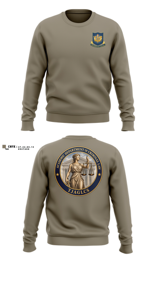 Crew Neck Sweatshirt, ADC, TJAGLCS, Army, Teamtime, Team time, sublimation, custom sports apparel, team uniforms, spirit wear, spiritwear, sports uniforms, custom shirts, team store, custom team store, fundraiser sports, apparel fundraiser