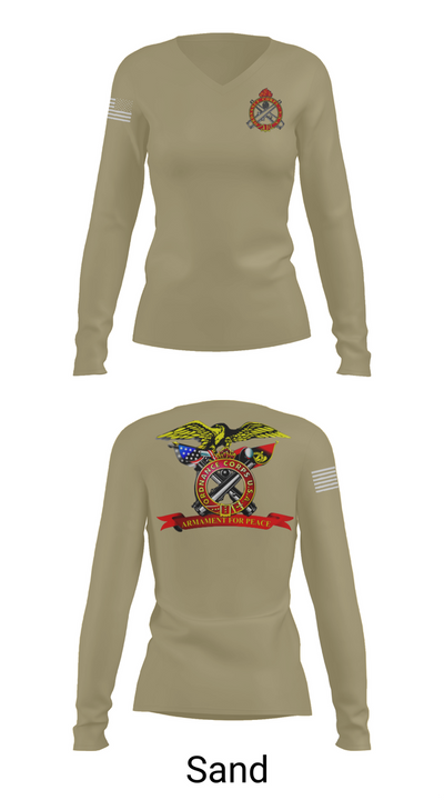 FMS #9 18239341 Women's Long Sleeve V-neck Shirt - 97
