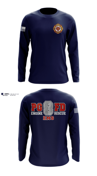 Long Sleeve Performance Shirt, Pleasant Gap Fire Company, EMS/EMT, Teamtime, Team time, sublimation, custom sports apparel, team uniforms, spirit wear, spiritwear, sports uniforms, custom shirts, team store, custom team store, fundraiser sports, apparel fundraiser