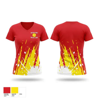 Womens Short Sleeve Vneck Shirt, Palm Beach County Pickleball League, , Teamtime, Team time, sublimation, custom sports apparel, team uniforms, spirit wear, spiritwear, sports uniforms, custom shirts, team store, custom team store, fundraiser sports, apparel fundraiser