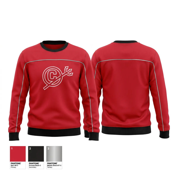 Crew Neck Sweatshirt, Clinton Red Devils, Track & Field, Teamtime, Team time, sublimation, custom sports apparel, team uniforms, spirit wear, spiritwear, sports uniforms, custom shirts, team store, custom team store, fundraiser sports, apparel fundraiser