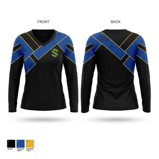 Womens Long Sleeve Vneck Shirt, PRO SPORT, , Teamtime, Team time, sublimation, custom sports apparel, team uniforms, spirit wear, spiritwear, sports uniforms, custom shirts, team store, custom team store, fundraiser sports, apparel fundraiser
