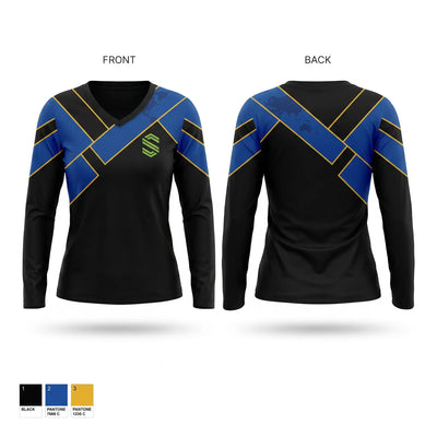 PRO SPORT Women's Long Sleeve V-neck Shirt - 1