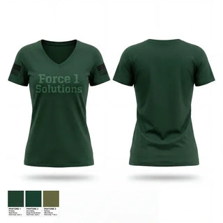 Womens Short Sleeve Vneck Shirt, Force 1 Solutions, Police, Teamtime, Team time, sublimation, custom sports apparel, team uniforms, spirit wear, spiritwear, sports uniforms, custom shirts, team store, custom team store, fundraiser sports, apparel fundraiser