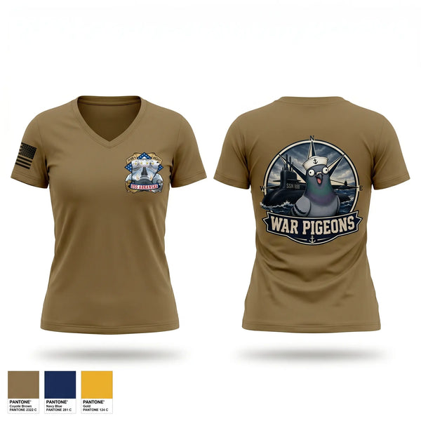Womens Short Sleeve Vneck Shirt, War pigeons, Navy, Teamtime, Team time, sublimation, custom sports apparel, team uniforms, spirit wear, spiritwear, sports uniforms, custom shirts, team store, custom team store, fundraiser sports, apparel fundraiser