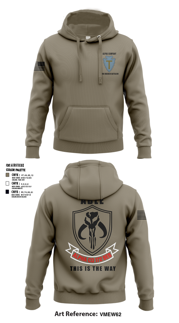 Hoodie, A Co 172 BEB, National Guard, Teamtime, Team time, sublimation, custom sports apparel, team uniforms, spirit wear, spiritwear, sports uniforms, custom shirts, team store, custom team store, fundraiser sports, apparel fundraiser