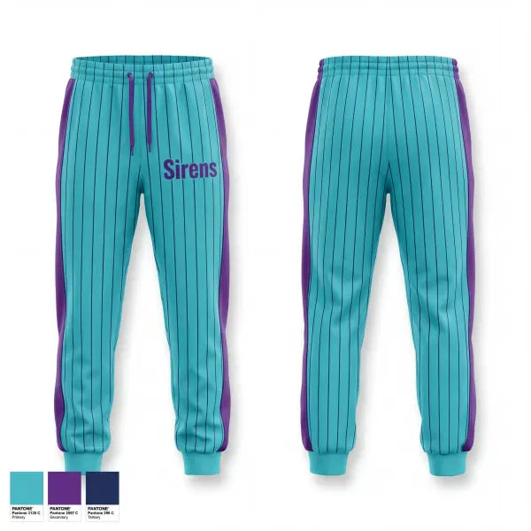 Sweatpants, Sirens, Softball, Teamtime, Team time, sublimation, custom sports apparel, team uniforms, spirit wear, spiritwear, sports uniforms, custom shirts, team store, custom team store, fundraiser sports, apparel fundraiser