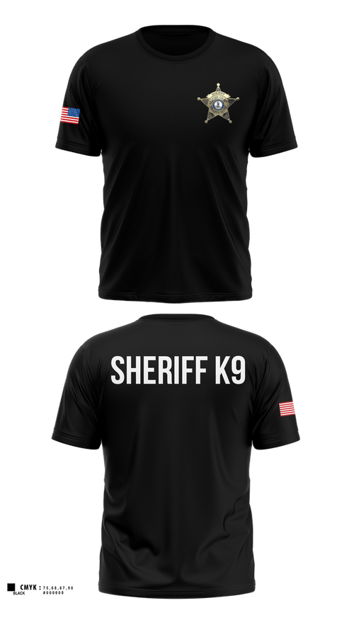 Short Sleeve Performance Shirt, Bedford County Sheriff K9 Unit, Police, Teamtime, Team time, sublimation, custom sports apparel, team uniforms, spirit wear, spiritwear, sports uniforms, custom shirts, team store, custom team store, fundraiser sports, apparel fundraiser