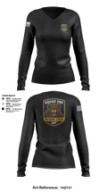 DEP Police Squad One 32340709 Women's Long Sleeve V-neck Shirt - 3
