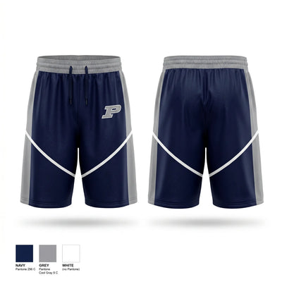 Plummer Middle School Basketball 88792867 Mens Reversible Basketball Shorts - 1