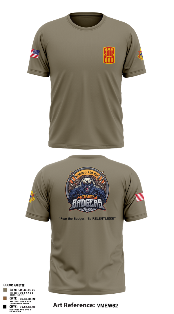 Old School Cotton Feel Shirt, Honey Badgers / 30X, Army, Teamtime, Team time, sublimation, custom sports apparel, team uniforms, spirit wear, spiritwear, sports uniforms, custom shirts, team store, custom team store, fundraiser sports, apparel fundraiser
