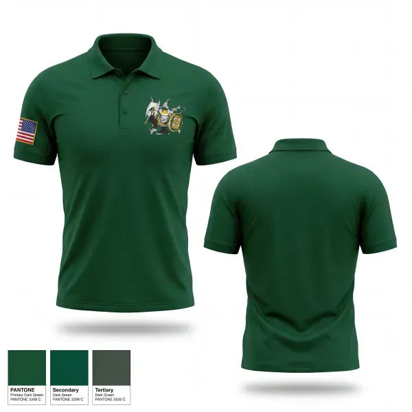 Short Sleeve Performance Polo, Woodbridge Battalion, Army, Teamtime, Team time, sublimation, custom sports apparel, team uniforms, spirit wear, spiritwear, sports uniforms, custom shirts, team store, custom team store, fundraiser sports, apparel fundraiser
