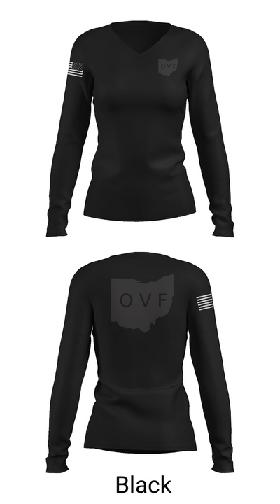 ohio veterans forge 5039387 Women's Long Sleeve V-neck Shirt - 35