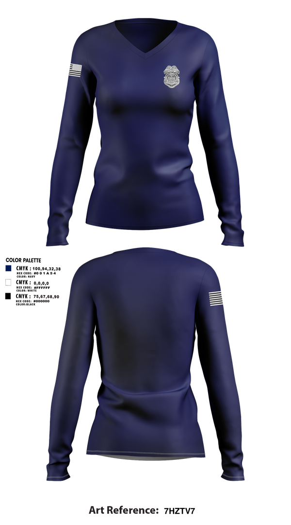 Womens Long Sleeve Vneck Shirt, Military Police, , Teamtime, Team time, sublimation, custom sports apparel, team uniforms, spirit wear, spiritwear, sports uniforms, custom shirts, team store, custom team store, fundraiser sports, apparel fundraiser