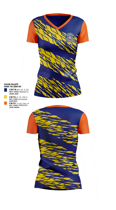 Oldsmar Soccer Club 88985804 Women's Short Sleeve V-neck Shirt - 1