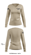 A CO, MRBN-FT BELVOIR 20432898 Women's Long Sleeve V-neck Shirt - 102
