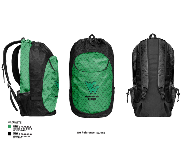 Gear Bag, Weeki Wachee Hornets, Women's Soccer, Teamtime, Team time, sublimation, custom sports apparel, team uniforms, spirit wear, spiritwear, sports uniforms, custom shirts, team store, custom team store, fundraiser sports, apparel fundraiser