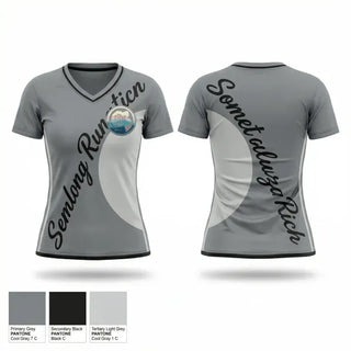 Womens Short Sleeve Vneck Shirt, The Long Run, Spirit Store, Teamtime, Team time, sublimation, custom sports apparel, team uniforms, spirit wear, spiritwear, sports uniforms, custom shirts, team store, custom team store, fundraiser sports, apparel fundraiser