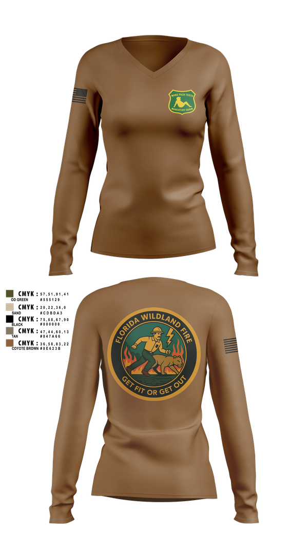 Womens Long Sleeve Vneck Shirt, Florida, , Teamtime, Team time, sublimation, custom sports apparel, team uniforms, spirit wear, spiritwear, sports uniforms, custom shirts, team store, custom team store, fundraiser sports, apparel fundraiser