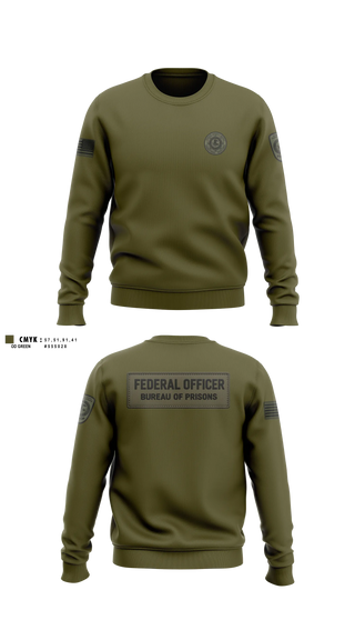 Crew Neck Sweatshirt, Federal bureau of prions, Police, Teamtime, Team time, sublimation, custom sports apparel, team uniforms, spirit wear, spiritwear, sports uniforms, custom shirts, team store, custom team store, fundraiser sports, apparel fundraiser