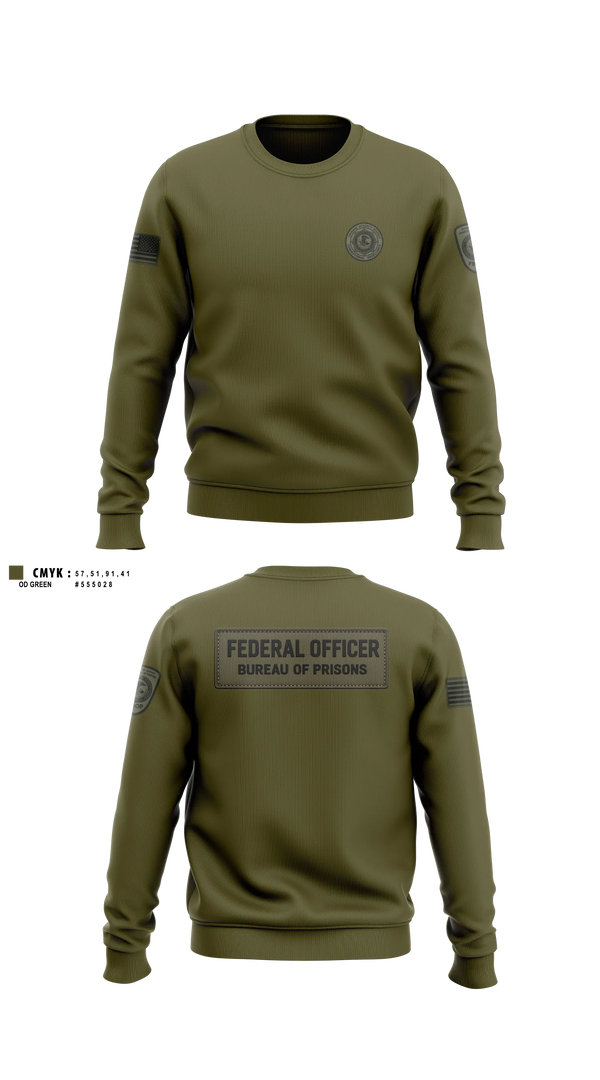 Crew Neck Sweatshirt, Federal bureau of prions, Police, Teamtime, Team time, sublimation, custom sports apparel, team uniforms, spirit wear, spiritwear, sports uniforms, custom shirts, team store, custom team store, fundraiser sports, apparel fundraiser