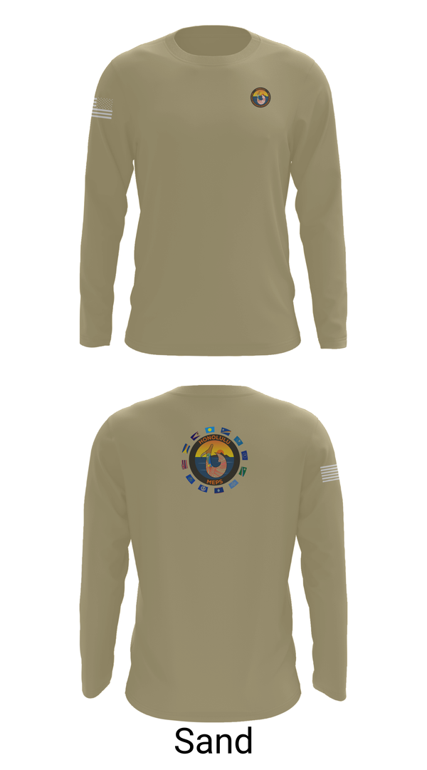 Long Sleeve Performance Shirt, Honolulu MEPS, Navy, Teamtime, Team time, sublimation, custom sports apparel, team uniforms, spirit wear, spiritwear, sports uniforms, custom shirts, team store, custom team store, fundraiser sports, apparel fundraiser