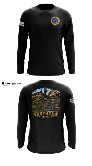 Long Sleeve Performance Shirt, Pittsburgh Police Zone 1, Police, Teamtime, Team time, sublimation, custom sports apparel, team uniforms, spirit wear, spiritwear, sports uniforms, custom shirts, team store, custom team store, fundraiser sports, apparel fundraiser