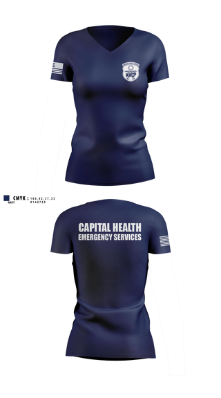 Womens Short Sleeve Vneck Shirt, CAPITAL HEALTH, EMS/EMT, Teamtime, Team time, sublimation, custom sports apparel, team uniforms, spirit wear, spiritwear, sports uniforms, custom shirts, team store, custom team store, fundraiser sports, apparel fundraiser