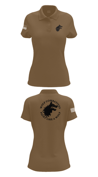 Womens Short Sleeve Performance Polo, Wolf Combatives, Army, Teamtime, Team time, sublimation, custom sports apparel, team uniforms, spirit wear, spiritwear, sports uniforms, custom shirts, team store, custom team store, fundraiser sports, apparel fundraiser